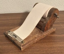 Vintage CORDLESS EDISON CALCULATOR Hanging/ Desk Roll Out Notepad