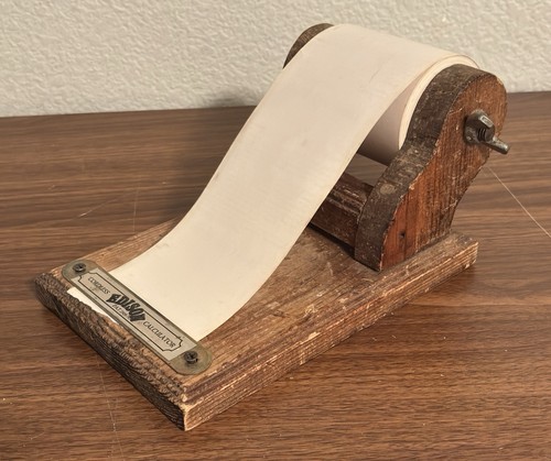 Vintage CORDLESS EDISON CALCULATOR Hanging/ Desk Roll Out Notepad