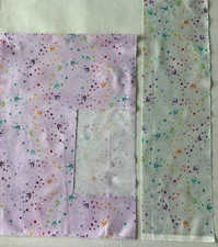 Free Spirit Tula Pink's True Colors Fairy Dust Lavender & Whisper remnants