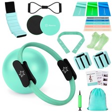 Pilates Equipment Kit for Home Workout, Pilates Ring and Ball Set for Women, ...