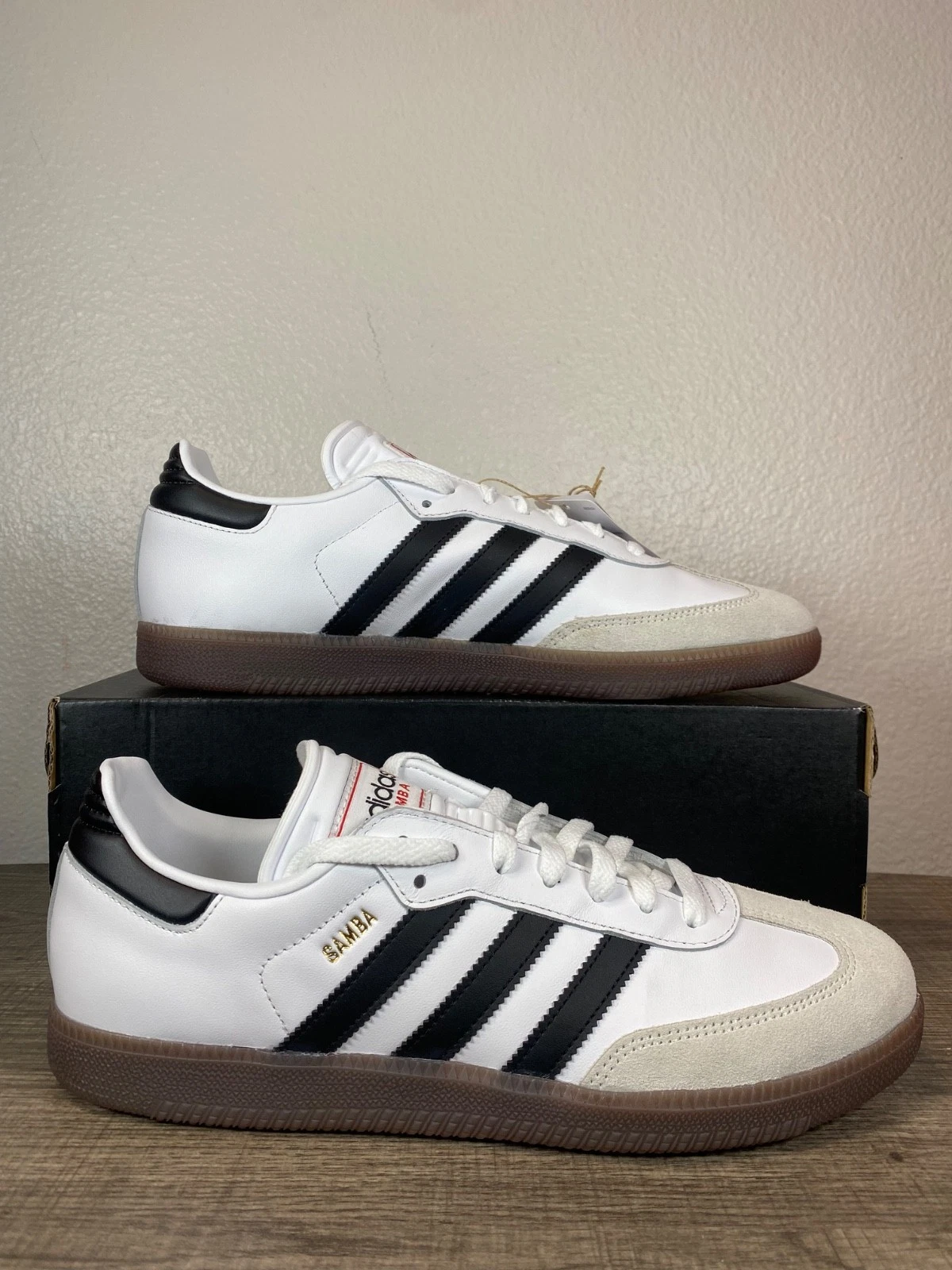 Taglia 9 5 Uomo Adidas Samba Indoor Bianco Nero Gomma Donna 10 5 Calcio Unisex