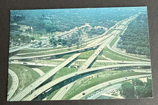 Postcard Junctioon of Edsel Ford and John Lodge Expressways ~ Michigan