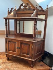 SMALL REPRODUCTION VICTORIAN MAHOGANY MIRROR GLAZED DISPLAY CABINET FREESTANDING