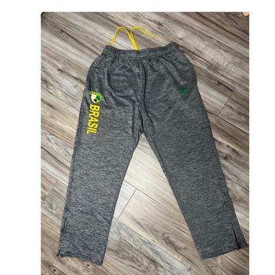 Umbro Men's Active Soccer Brasil Athletic Pants Heather Gray Size Large