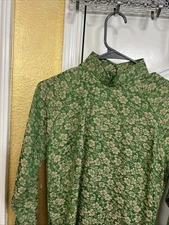 Áo Dài Truyền Thống 2xl Gấm Hoa mai Cỗ Truyền Thống Tay Dài