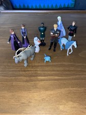 Disney Store Frozen 10 Pc Figurine Play Set Anna Elsa Kristoff Hans Olaf Sven