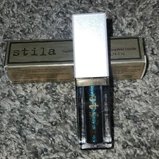 Stila Shimmer & Glow Liquid Eye Shadow Waterfall Blue Glitter NEW In Box