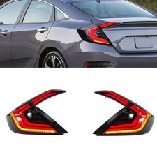 1 Pair Smoked Len Fits 2016-2021 Honda Civic Sedan Exexlext Led Tail Light Kit