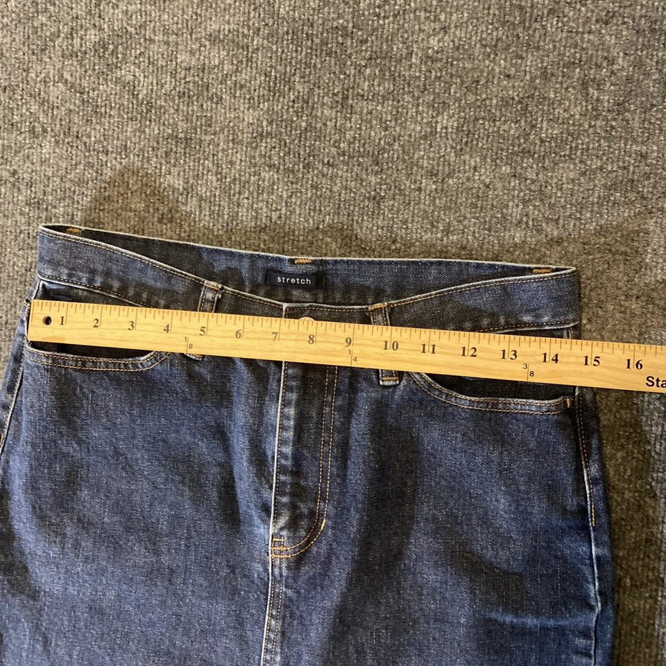 Falda GAP Denim Y2K Mujer 8 Elastizada Frontal Abertura Carrera Trabajo Informal Verano 2001 Foto 4 de 4