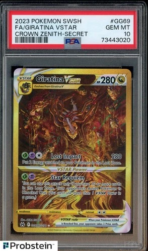 2023 Pokemon SWSH Crown Zenith Secret #GG69 FA Giratina VSTAR PSA 10 GEM MINT