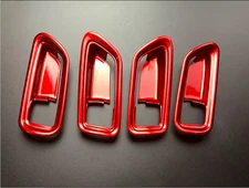 For Toyota Corolla 2019-2023 Bright red Inner Car Door Handle Bowl Cover Trim 4X