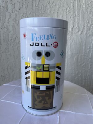 Disney Parks Pixar Christmas Holiday Tin Wall-E  & Eve Feeling Joll-E New