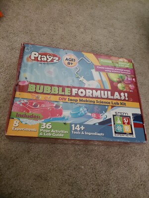 Playz Bubble Formulas! DIY Soap Making Science Lab Kit, Ages 8+, STEM New