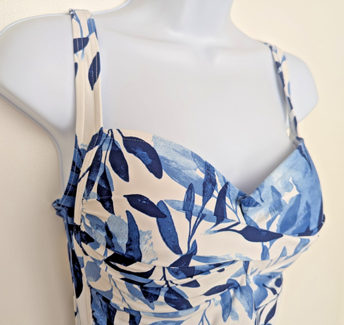 Niptuck Sz 10 Bathing Swim Suit One Piece Tummy Slimming Blue Oasis Joanne - Picture 5 of 15