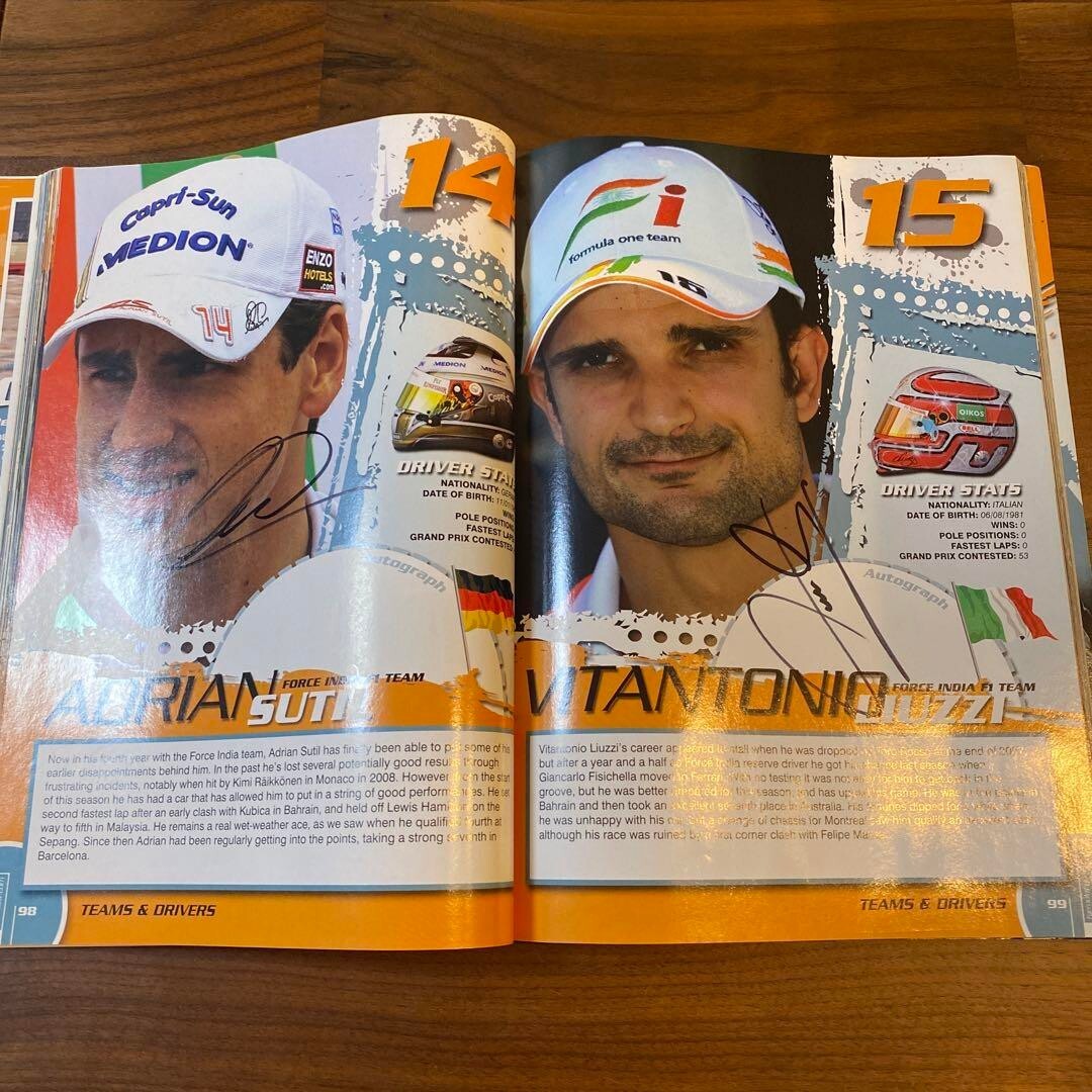 F1 Drivers Autographs 2010 F1 British Grand Prix Official
