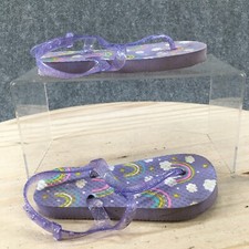 Rainbows Sandals Toddler Girls 9 T Straps Adjustable Flats Comfort Purple Jelly