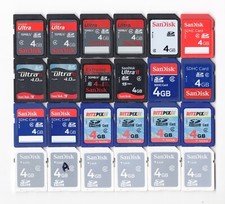 Lot Of 24x SanDisk 4GB SDHC Camera Memory Cards