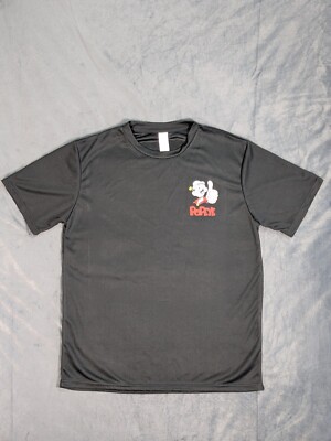 Popeye Graphic Men's Black Short Sleeve Casual Crew Neck T-shirt Size M