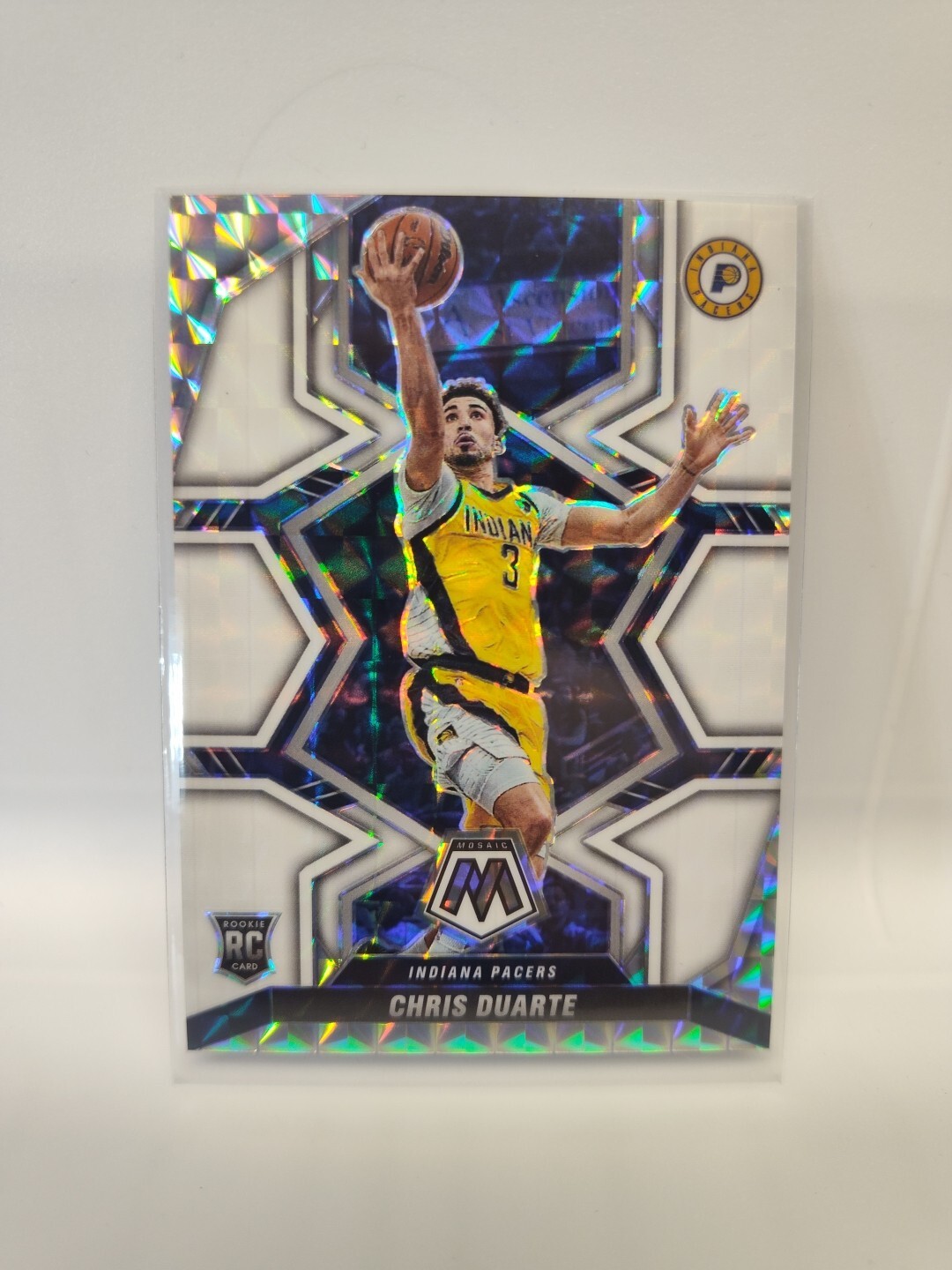 🏀#d /25 RC 2021-22 Panini White Mosaic Prizm Chris Duarte RC Rookie Silver #217