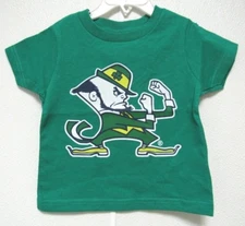 NCAA Notre Dame Fighting Irish Leprechaun Kelly TShirt Style Two Feet Ahead #119