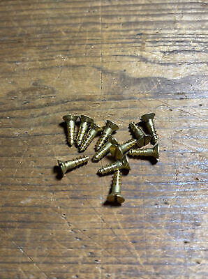 Buy #6 X 1/2” Wood Screws Slotted Flat Head Solid Brass Free Shipping