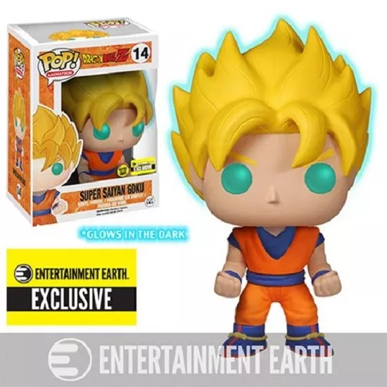 Funko Pop Dragon Ball Z Super Saiyan Goku Glow in the Dark EE