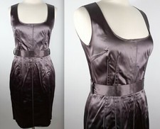 sz 42 / US 6 Dolce&Gabbana mainline silver gray dress belted $3100