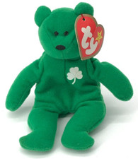 TY Teenie Beanie Baby Erin Bear McDonalds Plush Green Irish St Patricks w/ Tag