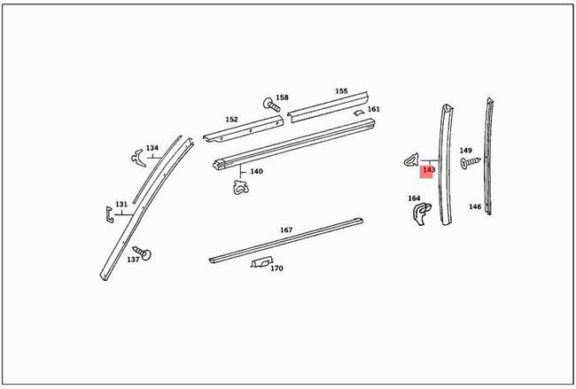 Genuine Seal Mercedes Sl R107 W107 Cabrio 1077250666 | eBay
