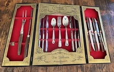 Everbrite Stainless 33 Pc Flatware Hostess In Case Sheffield Knives Carving