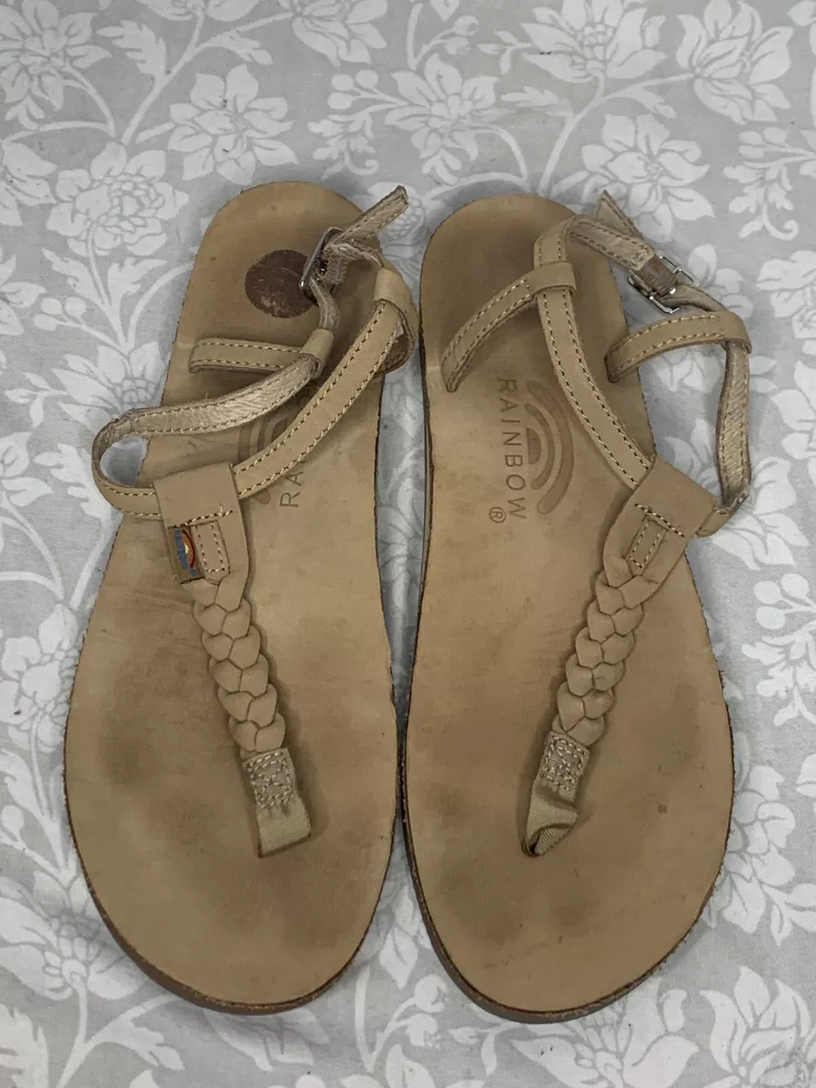 Tan store rainbow sandals