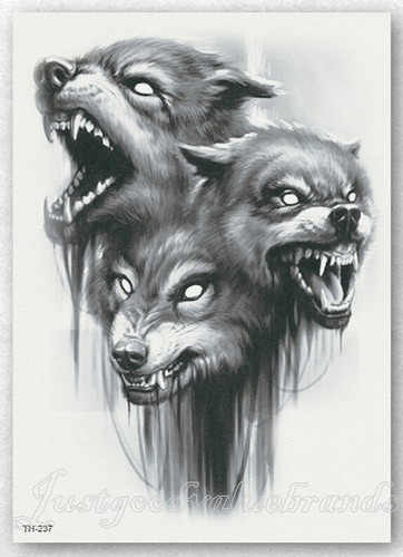 Gothic Legendary Creature Drache Schlange Cerberus Körper Aufkleber Temporäres Tattoo - Bild 17 von 64