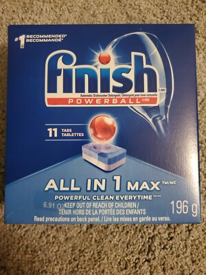   Finish Powerball All-In-One Max Dishwasher Tabs ~ 11 per box NEW SEALED