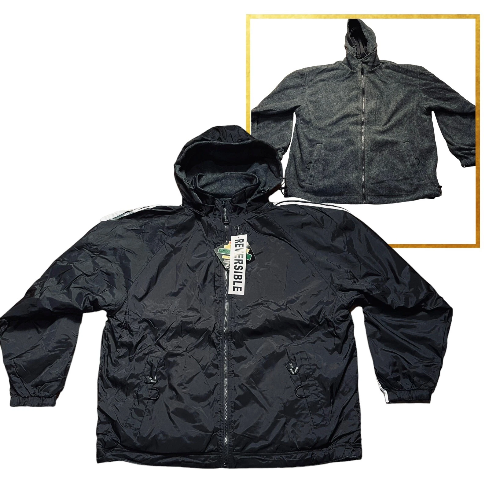 NEW Omni Active Force Reversible Jacket Size L Insulated Waterproof