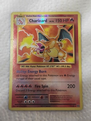 CHARIZARD LV. 76 REVERSE HOLO 2016 POKEMON CARD 150HP RARE 11/108