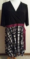 Covington Size 20W Womens Knit Wrap Dress NWT 43" long 23" Bust Multicolor