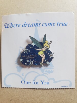 Disney Parks Cast Member ''Where Dreams Come True'' Tinkerbell Pixie Dust Pin New!