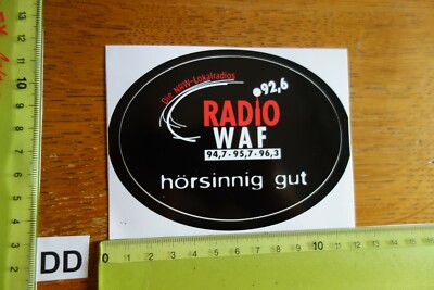Alter Aufkleber TV Fernsehen Radio Sender Sendung WAF Warendorf