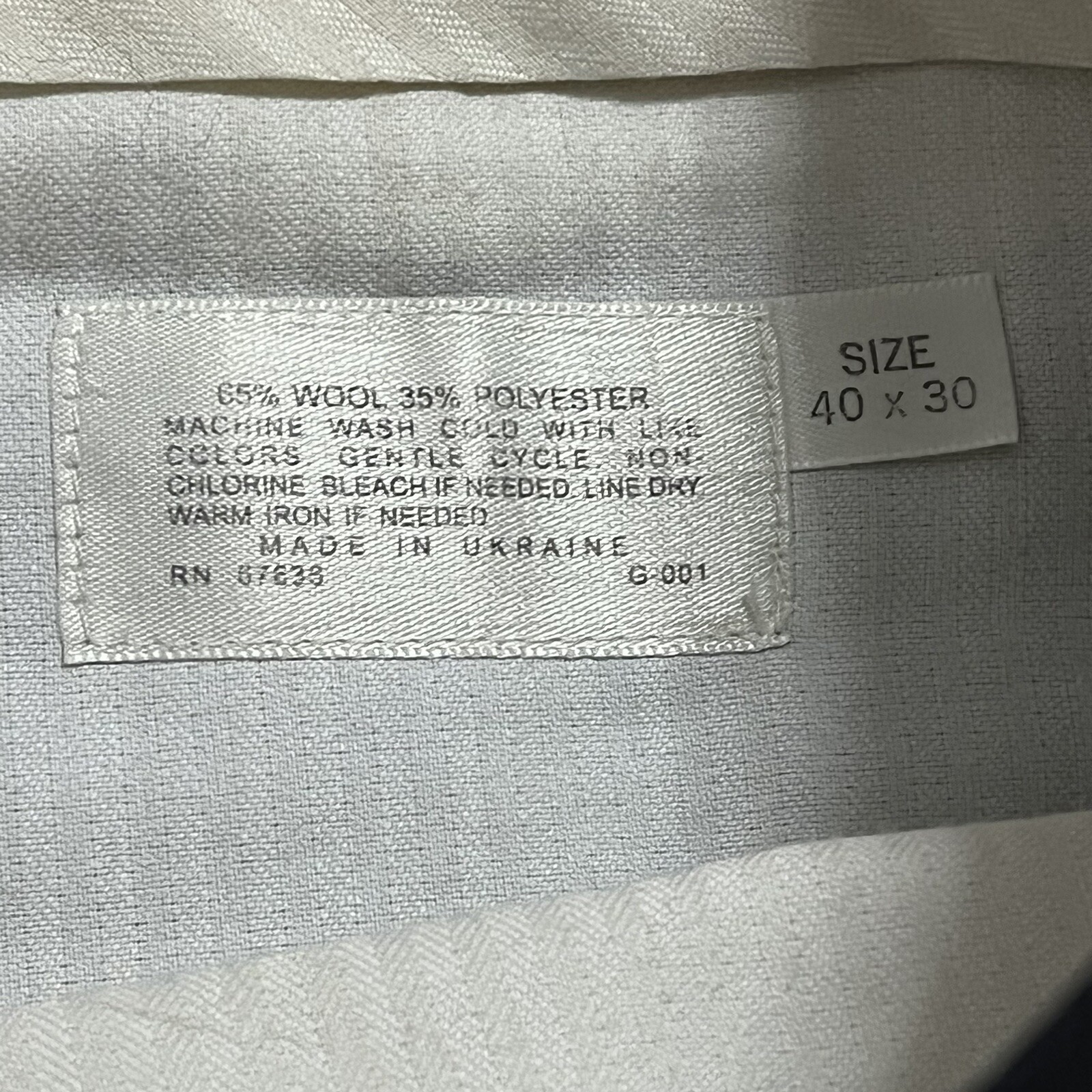 YSL Yves Saint Laurent Pour Homme Pantalone Lana Pieghettato Nero Uomo Taglia 40x30