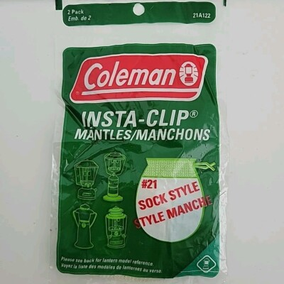 #ad Coleman Insta Clip No. 21 Wire Twist On Mantles 2 Per Pack $4.88