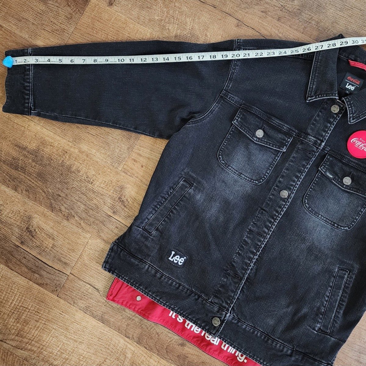 Lee × Coke Coca-Cola Black Denim Stitch Jacket Size Small