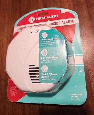 NEW! First Alert Wireless Smoke & Carbon Monoxide Alarm White FAT1039839 SEALED!