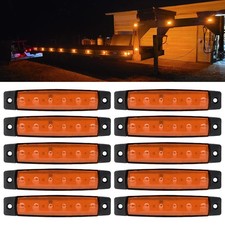 12V 6 LED Side Marker Lights 10x 3.8" Truck Bus Boat Trailer RV Clearance