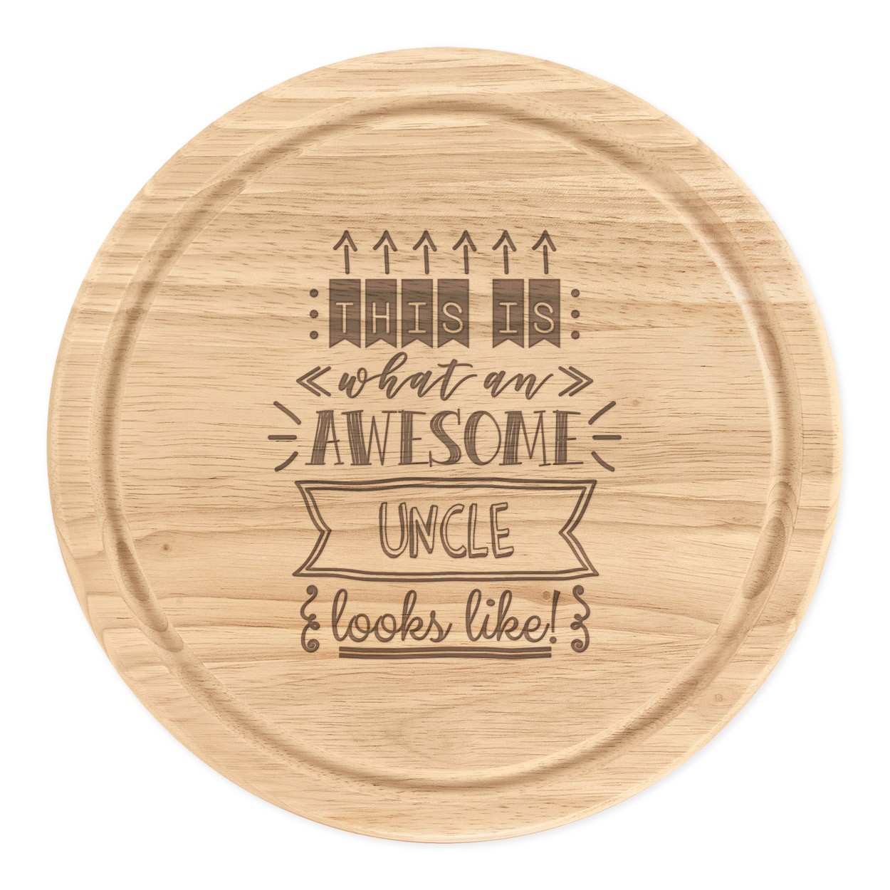 This Is What An Awesome Uncle Looks Like Round Chopping Cheese Board Funny