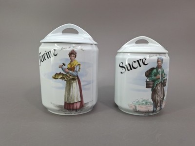 Limoges Porcelaine Le Trefle Deckeldosen 2 Stück