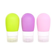 Mziart Travel Bottles for Toiletries, TSA Approved 2oz Silicone Travel Size Cont