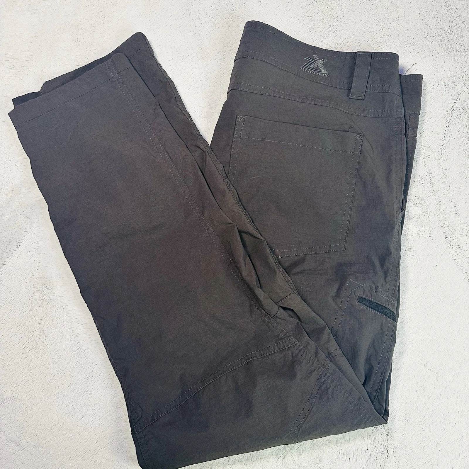ZeroXposur Mens Hiking Pants 34x30 Gray Lightweight Outdoor Travel Trail