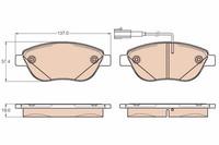 Bremsbelagsatz FÜR Fiat Linea (323 , 110 ) - TRW GDB2001