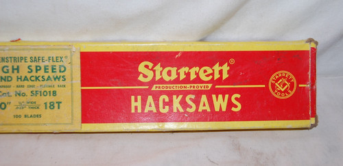 STARRETT  Green Stripe 10" x 18T Hack Saw Blades  23 Blades NOS