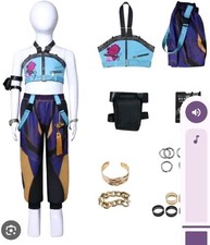 KPop Demon Hunters Rumi Mira Zoey Cosplay Costume Set women's L Outfit  NEW